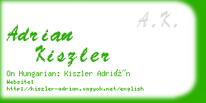 adrian kiszler business card